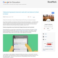 保護者向け連絡機能追加、Google Classroomアップデート 画像