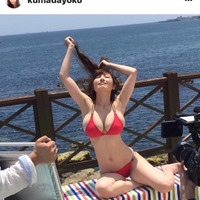 CG!?熊田曜子、バストが破裂しそうでヤバイと話題 画像