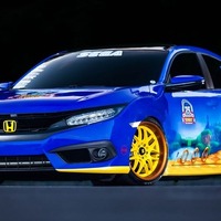 【SEMAショー16】ホンダ シビック 新型に痛車、モチーフは「セガ・ソニック」 画像