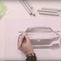 【予告動画】VW新型クーペサルーン「アーテオン」、スケッチに姿が浮かんだ！ 画像
