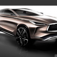 これが市販モデルか!? インフィニティ QX50新型、デトロイトで初公開へ 画像