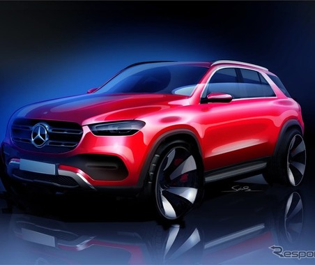 メルセデス GLE 新型、ティザースケッチ…「退屈な部分は全くない」 画像