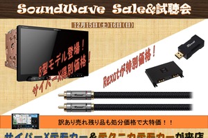 12月15(土)16(日)サウンドウェーブ(茨城県)にて歳末Sale&試聴会開催 画像