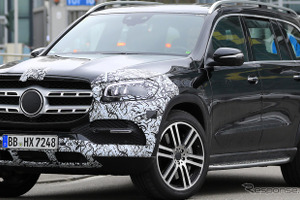 公開直前!メルセデスベンツ GLS 新型、最終デザインほぼ見えた 画像