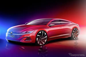 VW アルテオン 改良新型、ティザーイメージ 6月24日に実車発表へ 画像