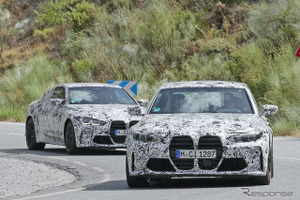 BMW M3セダン&M4クーペ 新型プロトタイプを同時スクープ!巨大グリルの威圧感を見よ 画像