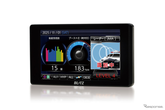 無線LAN内蔵＆業界最大4.0インチ、ブリッツのレーザー＆レーダー探知機