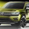 VWの新型SUVはグローバルコンパクトモデルになる…ティザースケッチ 画像
