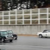 MINI(手前2台)とMG B