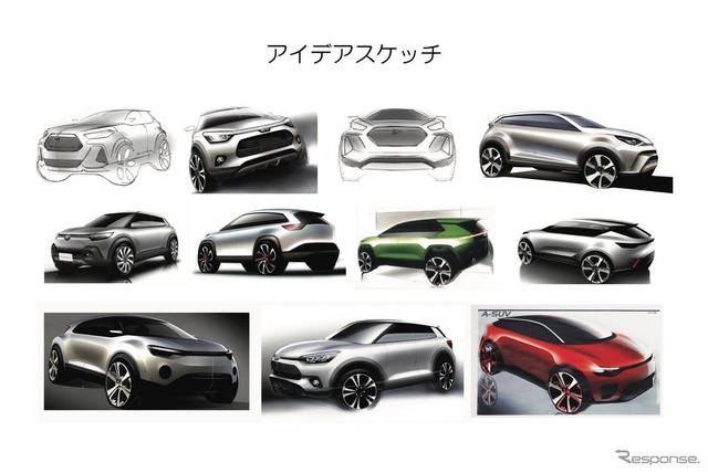 ダイハツ ロッキーのアイデアスケッチ