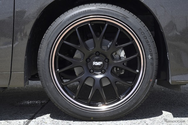 MID【RMP 820F】推奨サイズ:20×8.5J Inset45 5H-114.3/カラー:セミグロスブラック/デュアルポリッシュ/ピンクゴールドクリア/タイヤサイズ:245/40R20