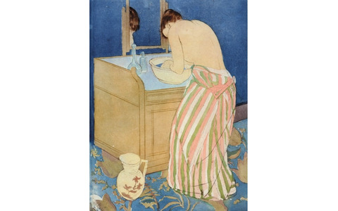 《沐浴する女性》1890-91年 ドライポイント、アクアチント 36.7×26.8cm ブリンマー・カレッジ蔵 Courtesyof Bryn Mawr College